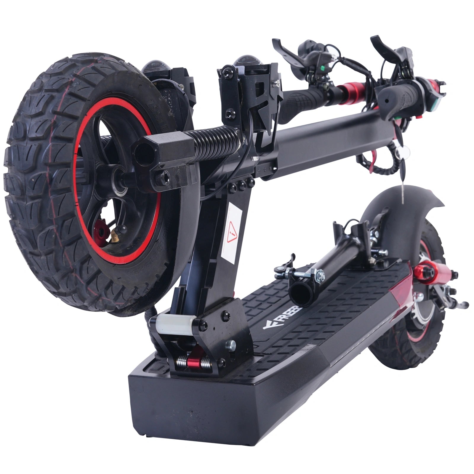 Freeboy J01 Electric Scooter with Seat | Foldable Commuter Scooter with Dual Suspension, Comfortable Ride & Long-Distance Design