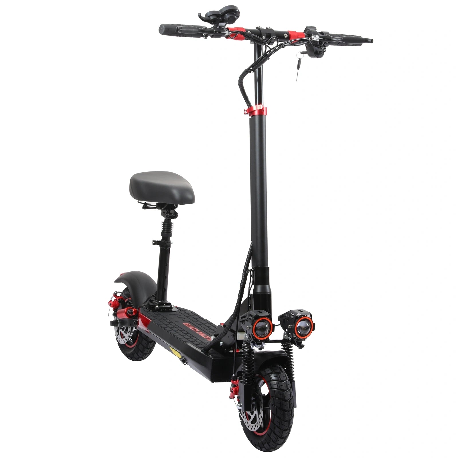 Freeboy J01 Electric Scooter with Seat | Foldable Commuter Scooter with Dual Suspension, Comfortable Ride & Long-Distance Design
