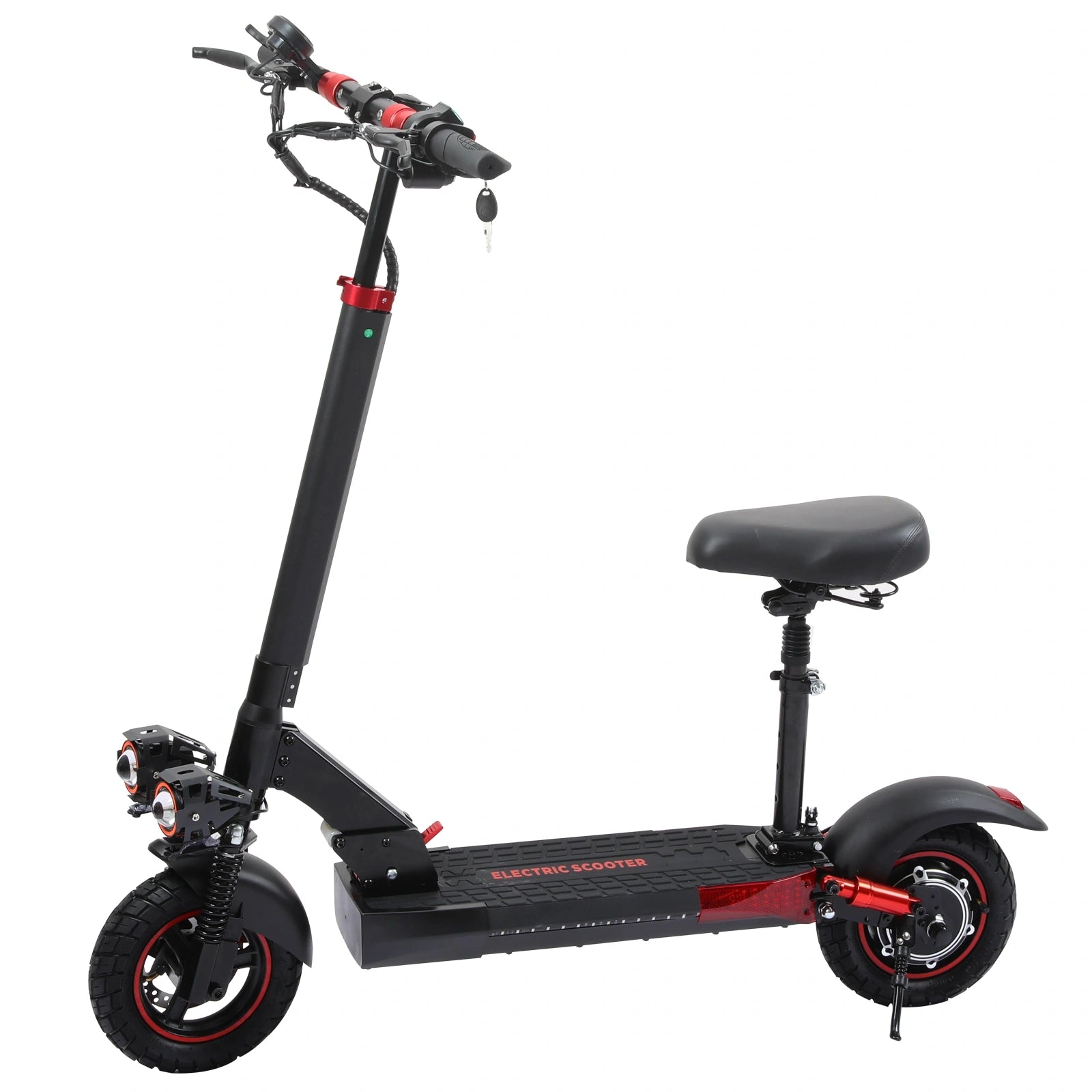 Freeboy J01 Electric Scooter with Seat | Foldable Commuter Scooter with Dual Suspension, Comfortable Ride & Long-Distance Design
