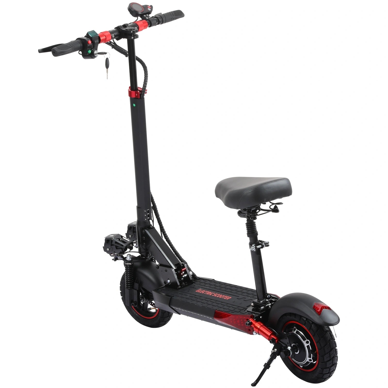 Freeboy J01 Electric Scooter with Seat | Foldable Commuter Scooter with Dual Suspension, Comfortable Ride & Long-Distance Design