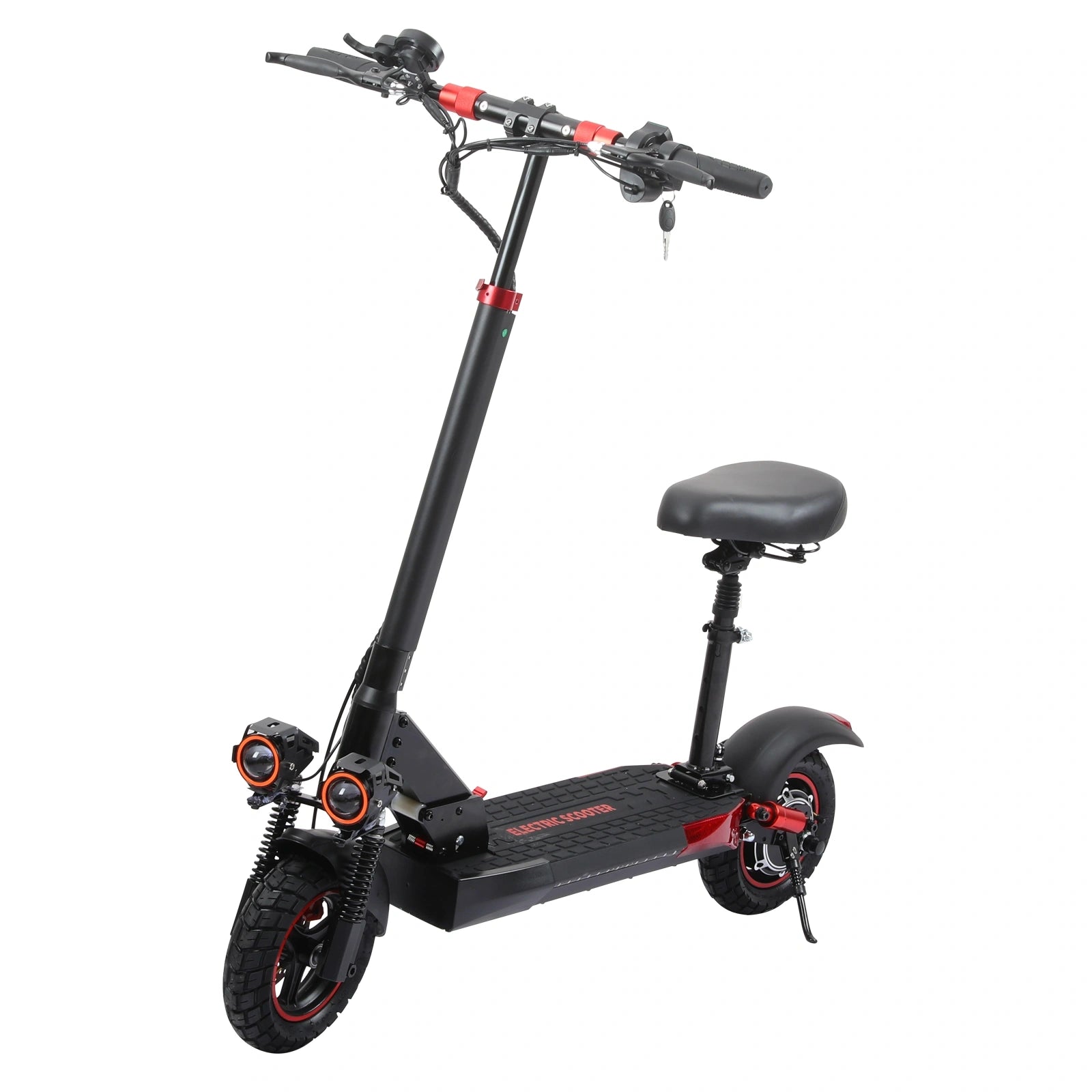 Freeboy J01 Electric Scooter with Seat | Foldable Commuter Scooter with Dual Suspension, Comfortable Ride & Long-Distance Design