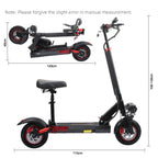 Freeboy J01 Electric Scooter with Seat | Foldable Commuter Scooter with Dual Suspension, Comfortable Ride & Long-Distance Design