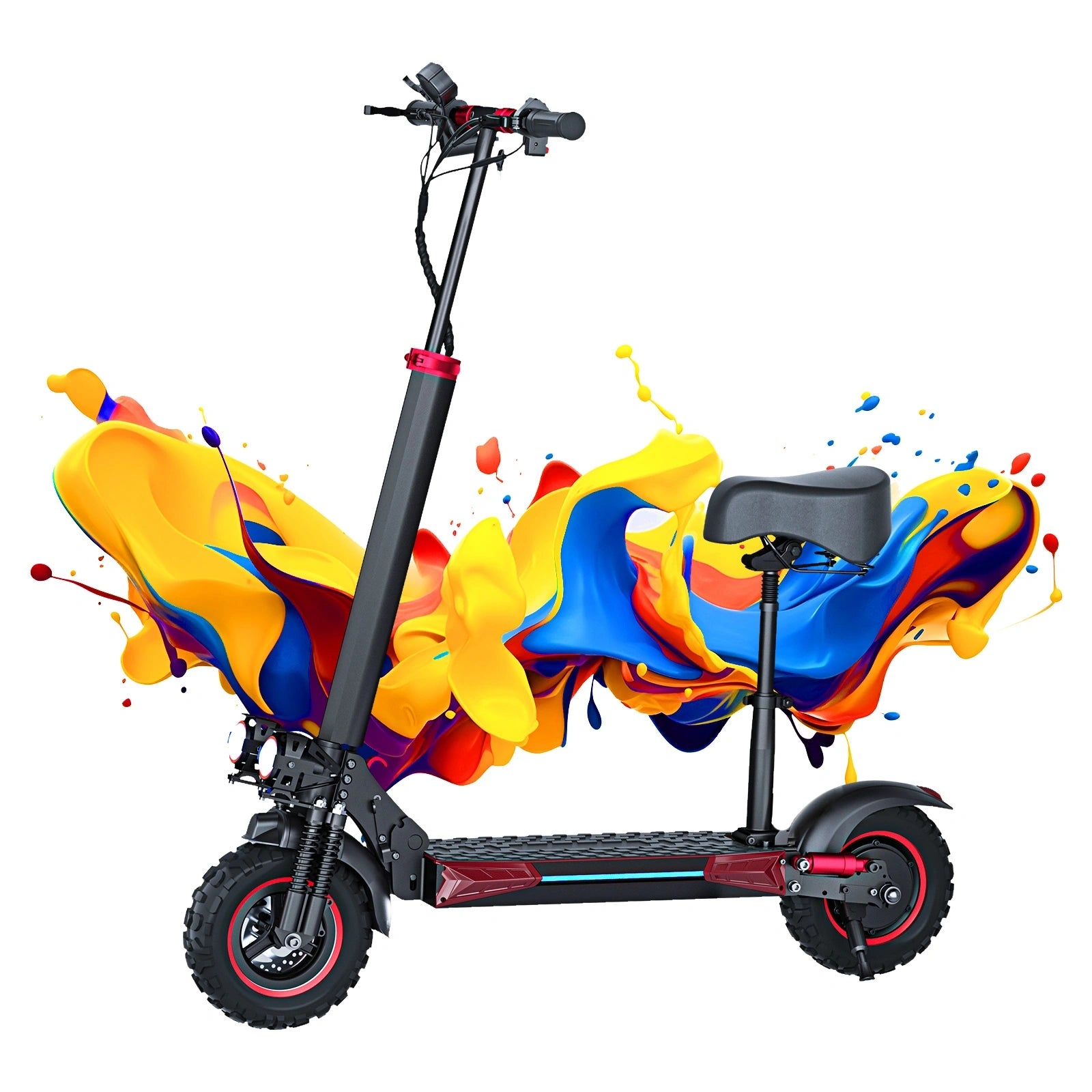 Freeboy J11MAX Electric Scooter with Seat | Long-Range Folding Scooter Featuring Dual Suspension, Stable Ride & All-Terrain Comfort