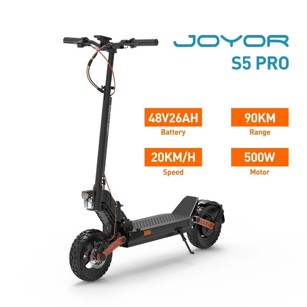 JOYOR S5 Pro Electric Scooter | Powerful Commuter Scooter with Long Range, Dual Suspension & All-Terrain Performance